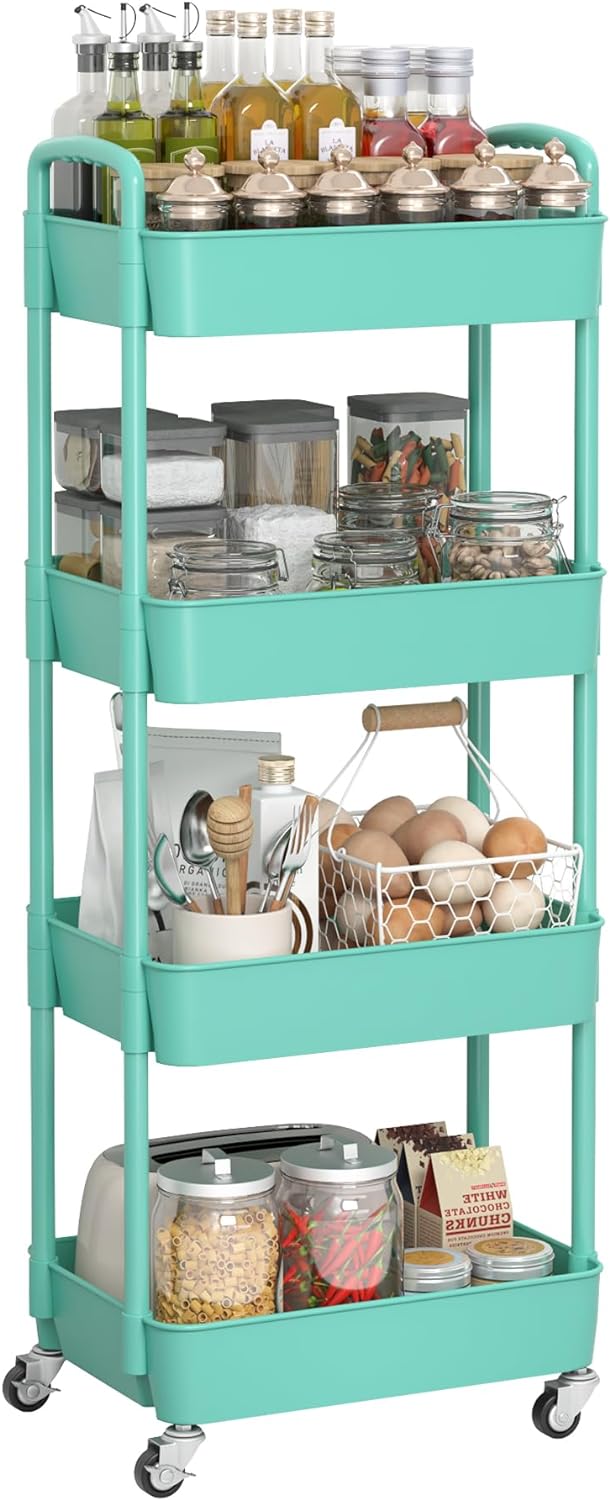 Plastic Rolling Utility Cart, Storage Trolley, Movable Storage Organizer, Storage Cart -3 Tier Plastic Rolling Utility Cart, Storage Trolley, Movable Storage Organizer, Storage Cart -3 Tier